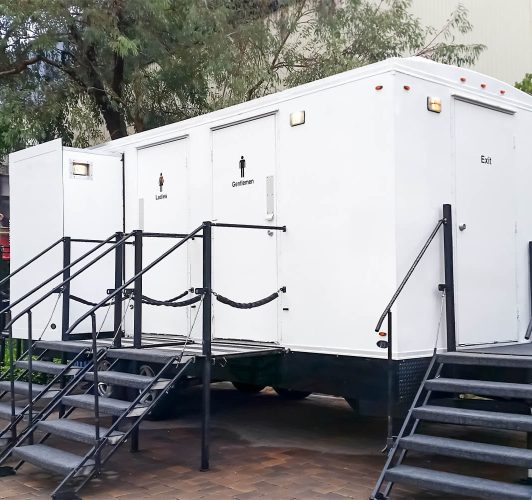 Portable restroom trailer